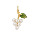 תליון אשכול ענבים עם ג׳ייד ופנינים