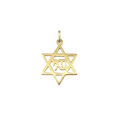 תליון מגן דוד מזהב צהוב