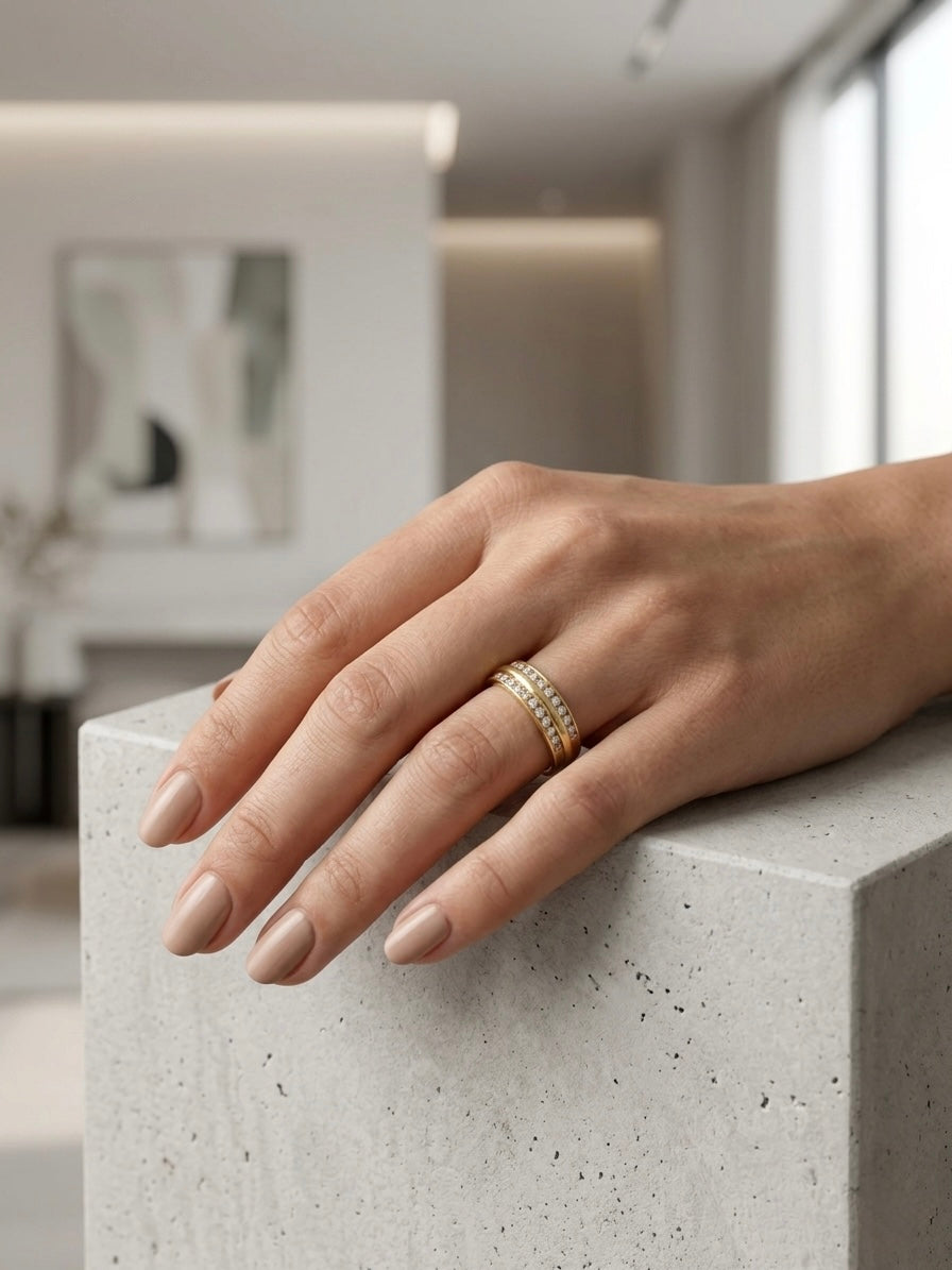 טבעת יהלומים קלאסית