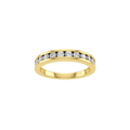 טבעת זהב קלאסית עם יהלומים