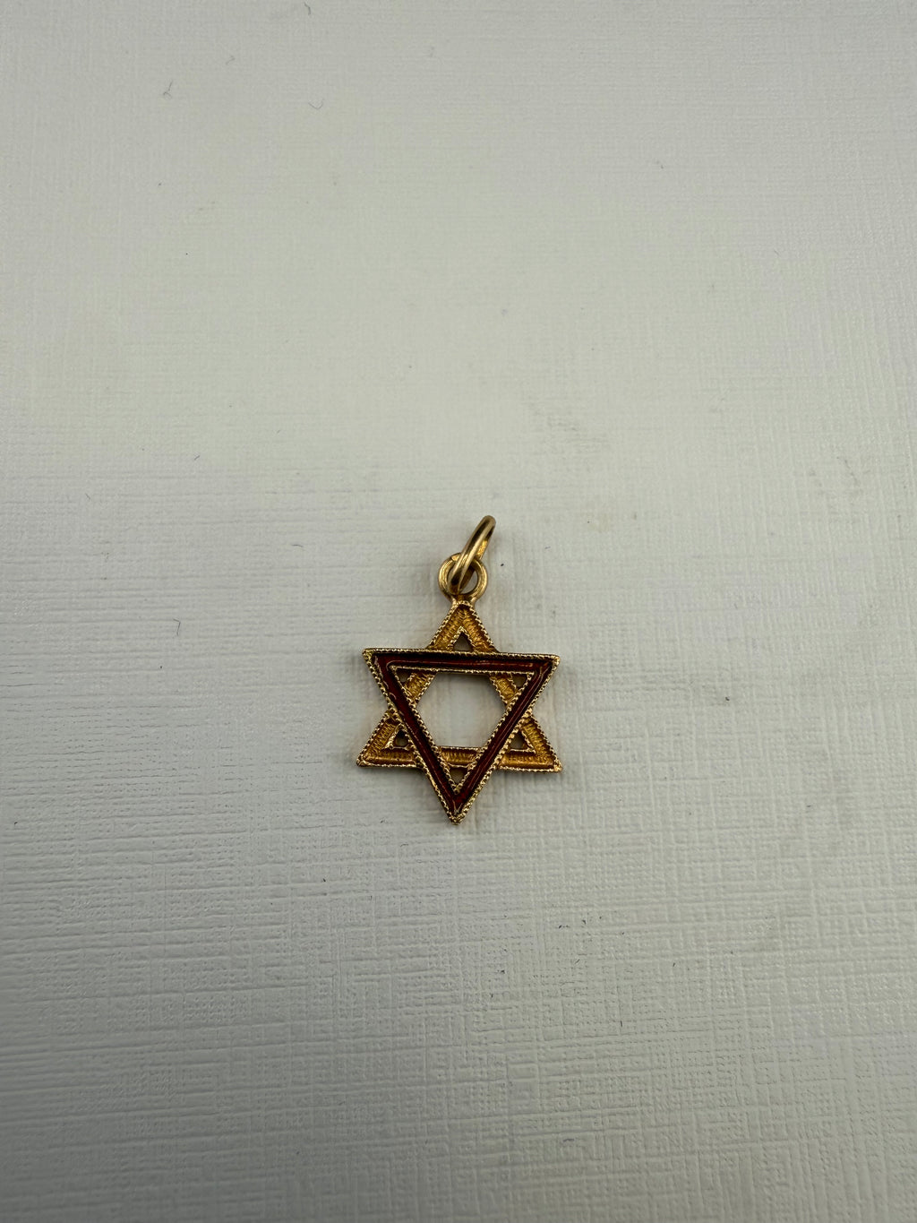 תליון מגן דוד אימייל כחול ואדום