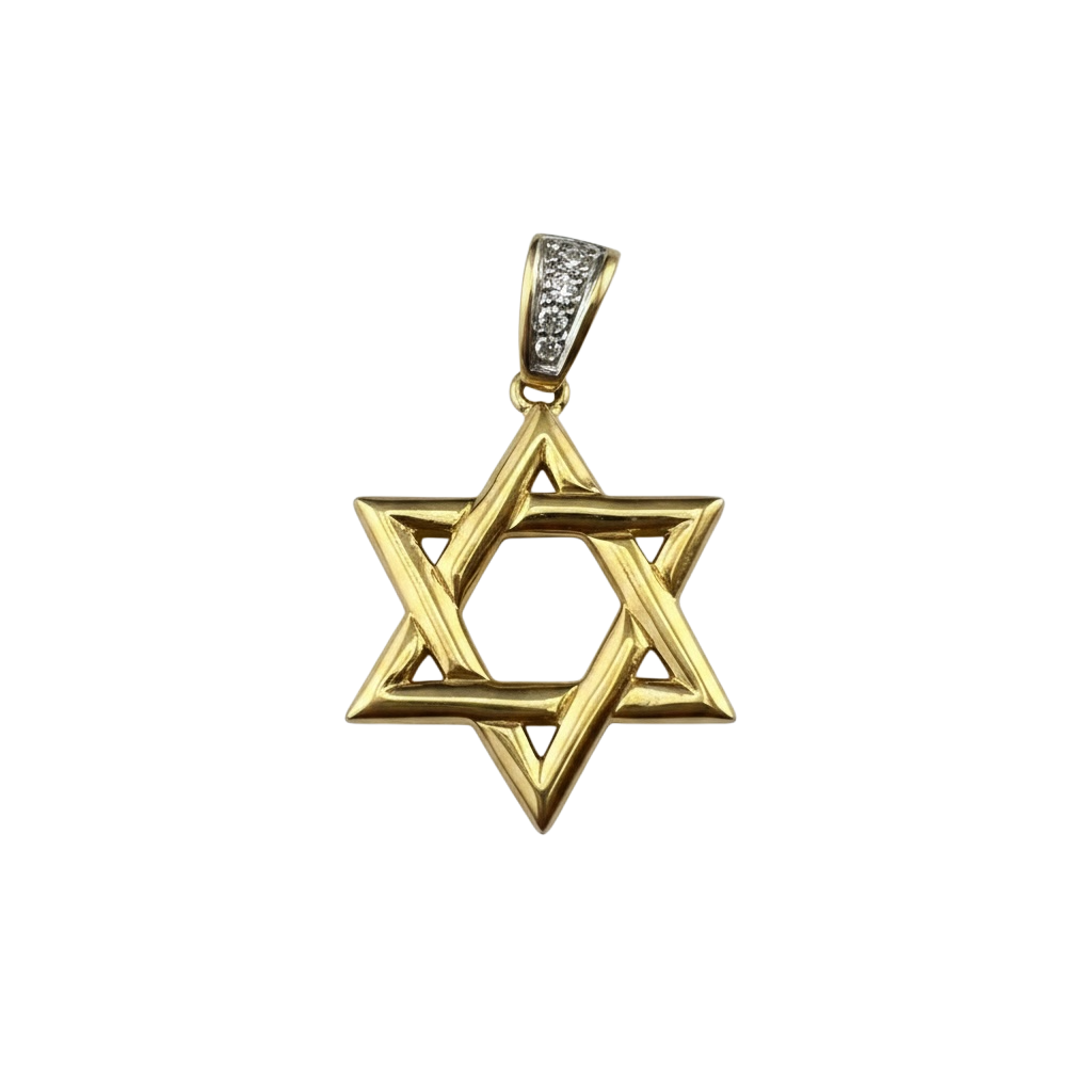 תליון מגן דוד עם אבנים נוצצים